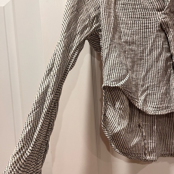 Free People High Low Striped Knit Blouse - Picture 4 of 6